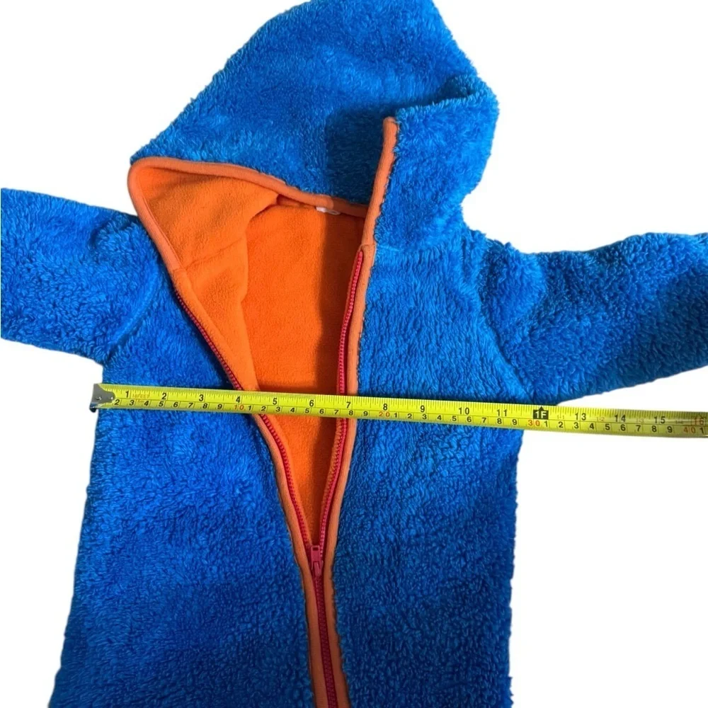 Cozy Blue and Orange Kids Footie